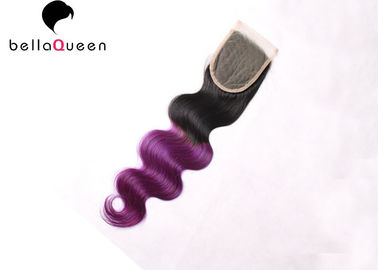 中国 Ombre ボディ波の人間の毛髪の自然な毛の閉鎖ボディ波 1b+ の紫色 サプライヤー