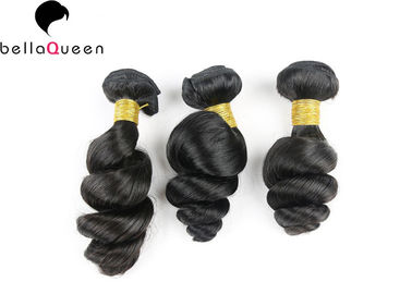 中国 1束の自然な黒6A Remyの毛は、波美しい様式の100%のRemyの毛のよこ糸を緩めます サプライヤー