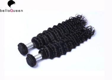 中国 7A女性のための加工されていないペルーの人間の毛髪の深い波の毛のよこ糸を等級別にして下さい サプライヤー