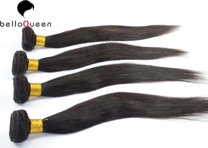 柔らかく自然で黒くまっすぐなもつれの自由な人間の毛髪のよこ糸 95-105g