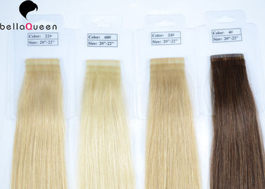 中国 長いバージン加工されていない 100% の人間の毛髪まっすぐなテープ毛延長 サプライヤー