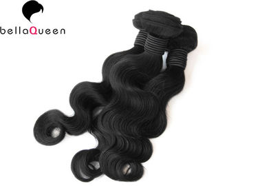 中国 自然な黒6A Remyの毛のバージンの人間の毛髪延長ボディ波の毛の編むこと サプライヤー