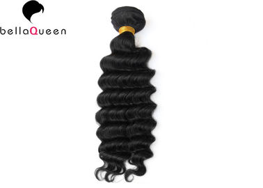 中国 束の人間の毛髪のよこ糸のヨーロッパのバージンの毛の深い波の毛延長ごとの100グラム サプライヤー