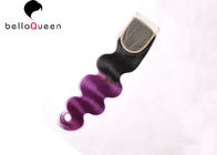 中国 Ombre ボディ波の人間の毛髪の自然な毛の閉鎖ボディ波 1b+ の紫色 会社