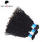 波状の黒い色安く 100% の自然なビルマの加工されていないバージンの人間の毛髪 サプライヤー